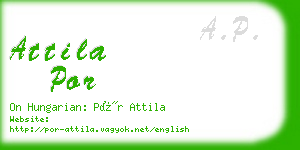 attila por business card